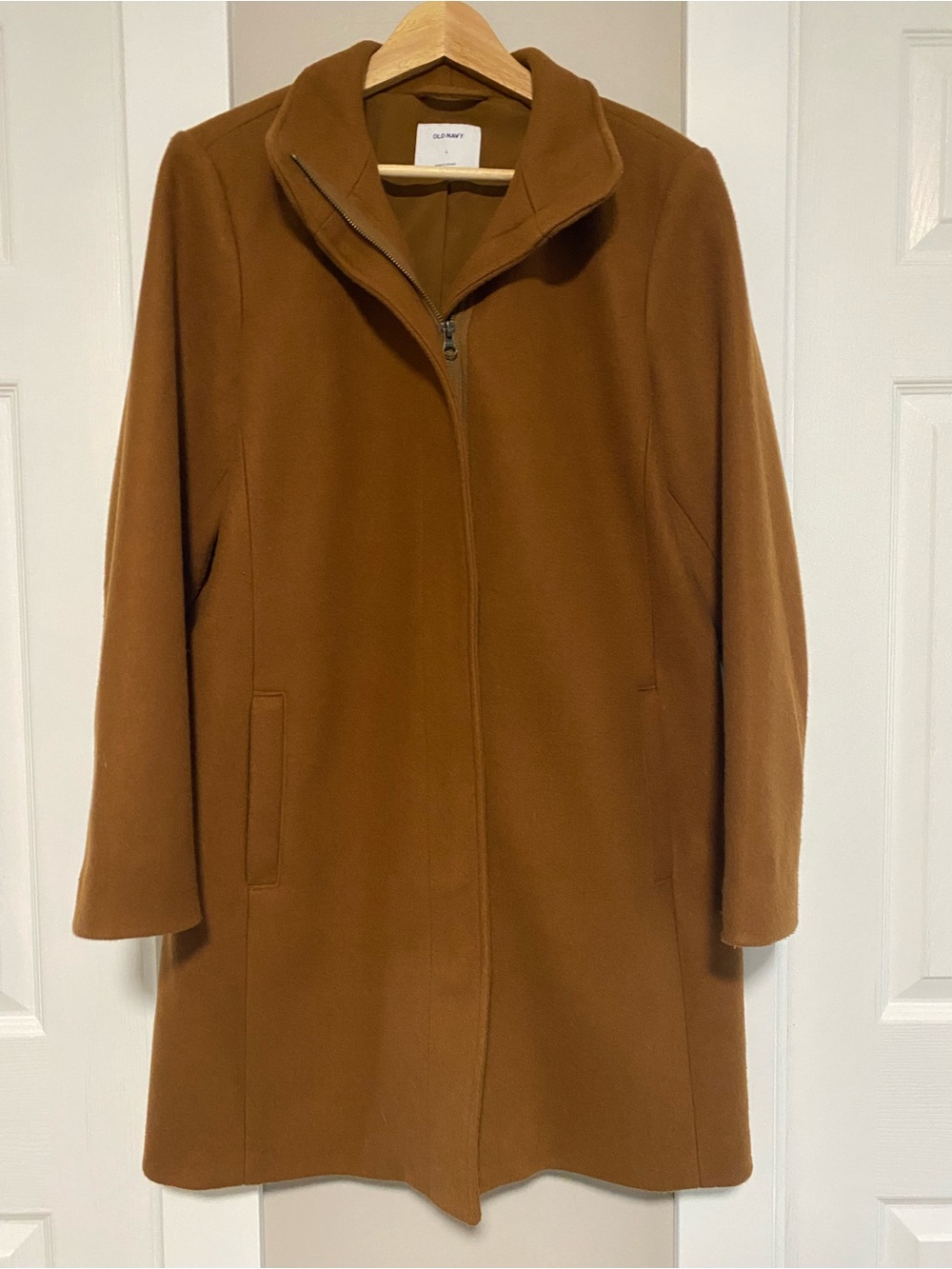 Old Navy Women's Brown Zip-Front Trench Coat